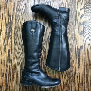 FRYE zip-up melissa button boots
